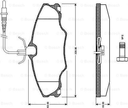 BOSCH 0 986 TB2 296 - Bremžu uzliku kompl., Disku bremzes www.autospares.lv