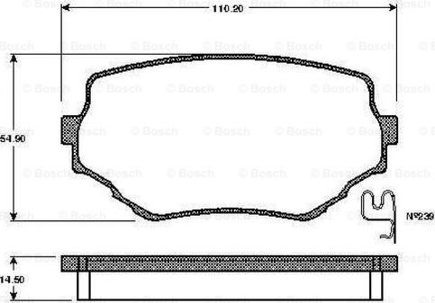 BOSCH 0 986 TB2 291 - Тормозные колодки, дисковые, комплект www.autospares.lv