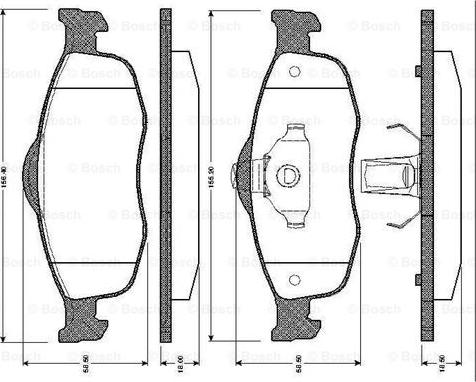 BOSCH 0 986 TB2 240 - Bremžu uzliku kompl., Disku bremzes autospares.lv