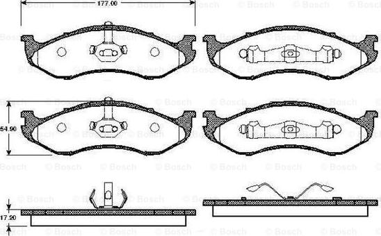 BOSCH 0 986 TB2 254 - Bremžu uzliku kompl., Disku bremzes www.autospares.lv