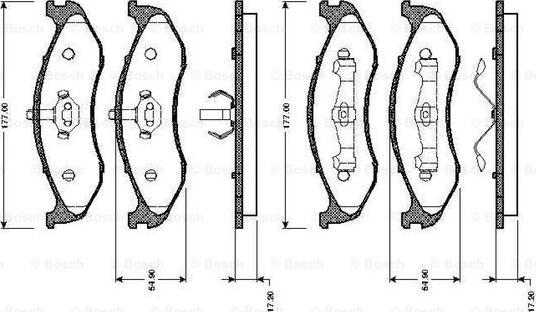 BOSCH 0 986 TB2 255 - Bremžu uzliku kompl., Disku bremzes www.autospares.lv