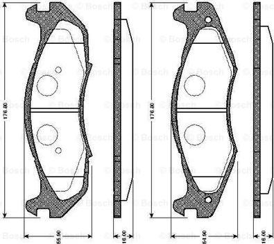 BOSCH 0 986 TB2 253 - Bremžu uzliku kompl., Disku bremzes www.autospares.lv