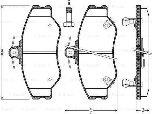 BOSCH 0 986 TB2 266 - Тормозные колодки, дисковые, комплект www.autospares.lv