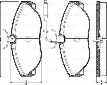 BOSCH 0 986 TB2 261 - Bremžu uzliku kompl., Disku bremzes www.autospares.lv