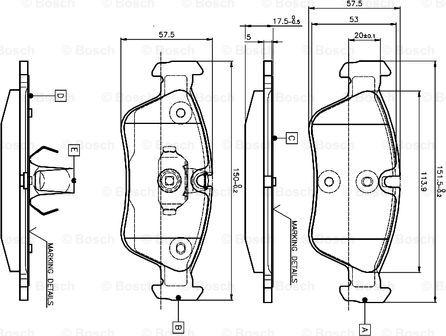 BOSCH 0 986 TB2 209 - Тормозные колодки, дисковые, комплект www.autospares.lv