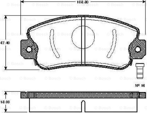 BOSCH 0 986 TB2 201 - Brake Pad Set, disc brake www.autospares.lv