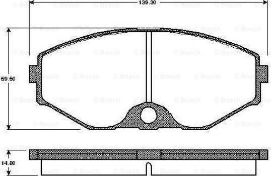 BOSCH 0 986 TB2 202 - Тормозные колодки, дисковые, комплект www.autospares.lv