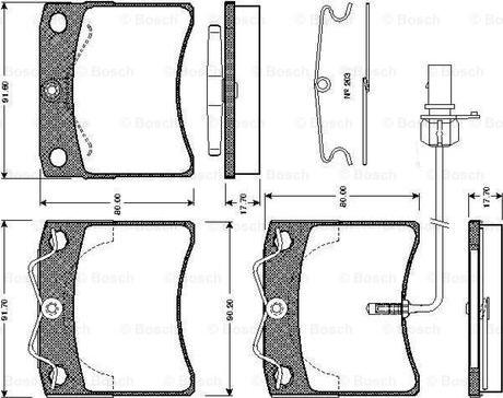 BOSCH 0 986 TB2 210 - Bremžu uzliku kompl., Disku bremzes www.autospares.lv