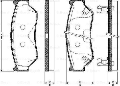 BOSCH 0 986 TB2 211 - Bremžu uzliku kompl., Disku bremzes www.autospares.lv