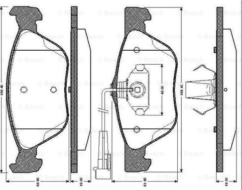 BOSCH 0 986 TB2 286 - Brake Pad Set, disc brake www.autospares.lv