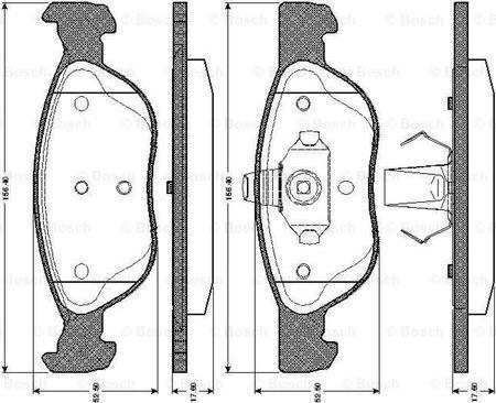 BOSCH 0 986 TB2 281 - Brake Pad Set, disc brake www.autospares.lv