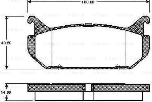 BOSCH 0 986 TB2 230 - Bremžu uzliku kompl., Disku bremzes autospares.lv