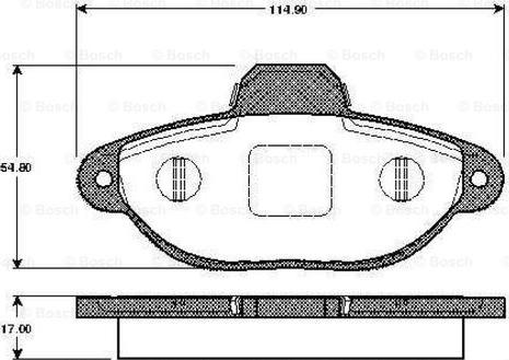 BOSCH 0 986 TB2 225 - Brake Pad Set, disc brake www.autospares.lv