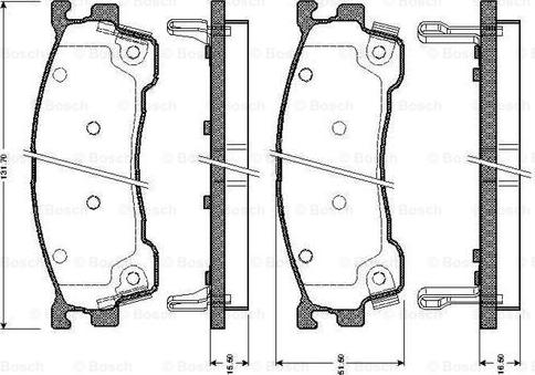 BOSCH 0 986 TB2 226 - Bremžu uzliku kompl., Disku bremzes www.autospares.lv