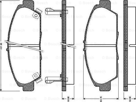 BOSCH 0 986 TB2 223 - Brake Pad Set, disc brake www.autospares.lv