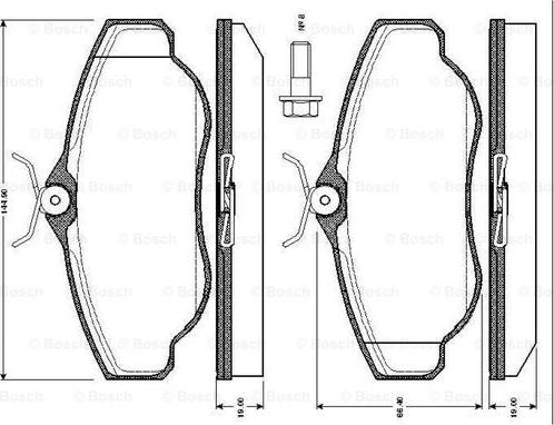 BOSCH 0 986 TB2 274 - Bremžu uzliku kompl., Disku bremzes www.autospares.lv