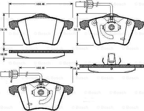 BOSCH 0 986 TB2 795 - Bremžu uzliku kompl., Disku bremzes www.autospares.lv