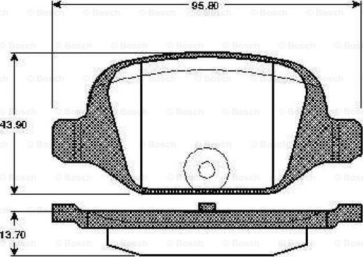 BOSCH 0 986 TB2 796 - Bremžu uzliku kompl., Disku bremzes www.autospares.lv