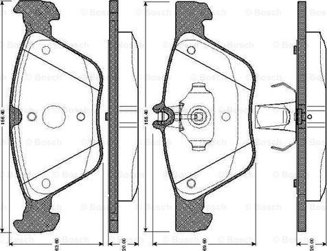 BOSCH 0 986 TB2 748 - Bremžu uzliku kompl., Disku bremzes www.autospares.lv