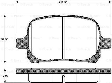 BOSCH 0 986 TB2 754 - Bremžu uzliku kompl., Disku bremzes autospares.lv