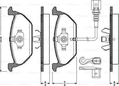 BOSCH 0 986 TB2 756 - Bremžu uzliku kompl., Disku bremzes autospares.lv