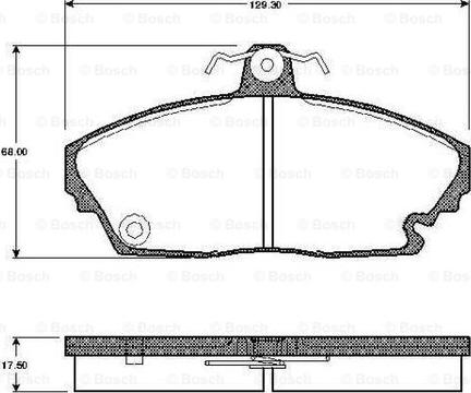 BOSCH 0 986 TB2 758 - Bremžu uzliku kompl., Disku bremzes autospares.lv