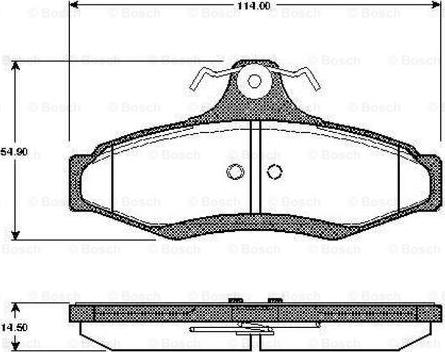 BOSCH 0 986 TB2 762 - Bremžu uzliku kompl., Disku bremzes autospares.lv