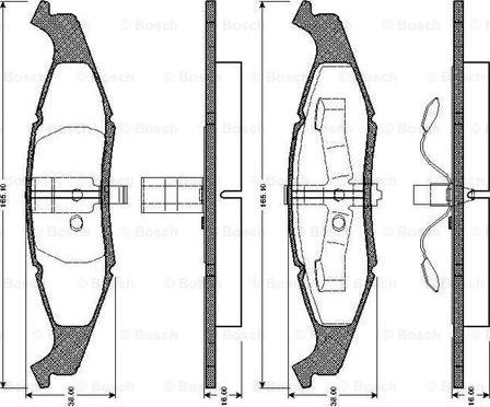 BOSCH 0 986 TB2 704 - Bremžu uzliku kompl., Disku bremzes www.autospares.lv