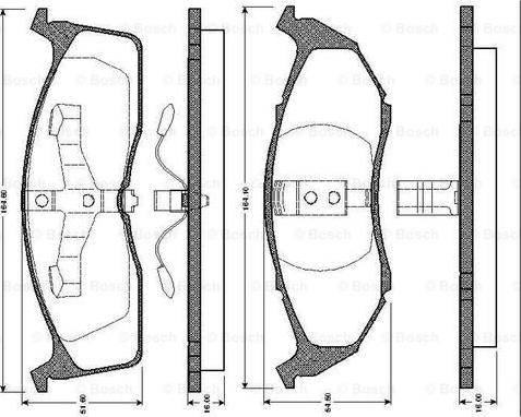 BOSCH 0 986 TB2 700 - Bremžu uzliku kompl., Disku bremzes autospares.lv