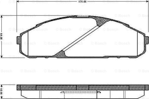 BOSCH 0 986 TB2 717 - Bremžu uzliku kompl., Disku bremzes www.autospares.lv