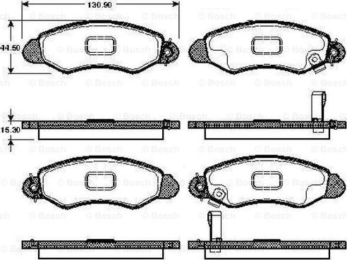 BOSCH 0 986 TB2 785 - Bremžu uzliku kompl., Disku bremzes www.autospares.lv