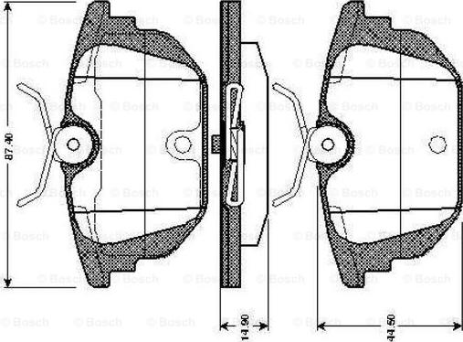 BOSCH 0 986 TB2 780 - Bremžu uzliku kompl., Disku bremzes autospares.lv