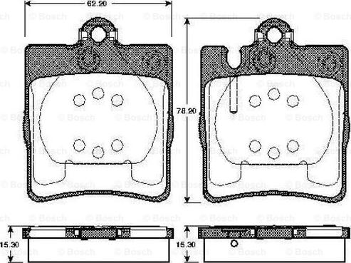 BOSCH 0 986 TB2 788 - Bremžu uzliku kompl., Disku bremzes www.autospares.lv