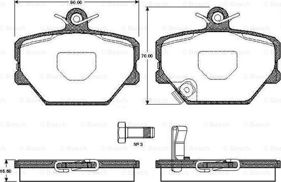 BOSCH 0 986 TB2 787 - Тормозные колодки, дисковые, комплект www.autospares.lv