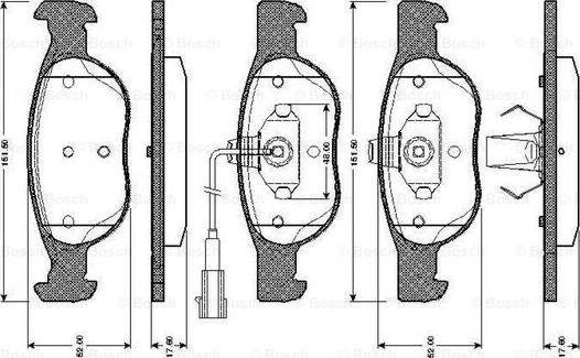 BOSCH 0 986 TB2 732 - Brake Pad Set, disc brake www.autospares.lv