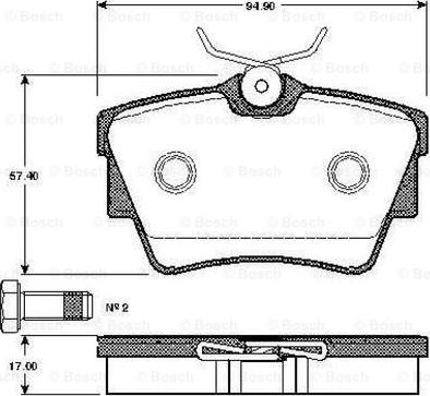 BOSCH 0 986 TB2 737 - Bremžu uzliku kompl., Disku bremzes www.autospares.lv