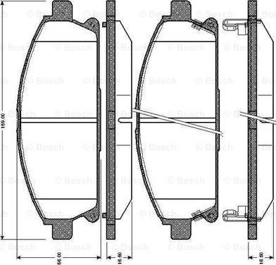 BOSCH 0 986 TB2 775 - Bremžu uzliku kompl., Disku bremzes autospares.lv