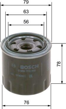 BOSCH 0 986 TF0 059 - Eļļas filtrs autospares.lv