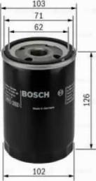 BOSCH 0 986 TF0 036 - Degvielas filtrs autospares.lv