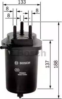 BOSCH 0 450 906 468 - Degvielas filtrs www.autospares.lv