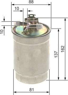 BOSCH 0 450 906 429 - Degvielas filtrs www.autospares.lv