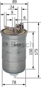 BOSCH 0 450 906 174 - Топливный фильтр www.autospares.lv