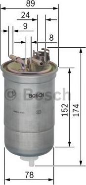 BOSCH 0 450 906 322 - Fuel filter www.autospares.lv