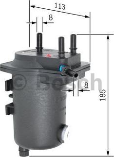 BOSCH 0 450 907 009 - Degvielas filtrs www.autospares.lv