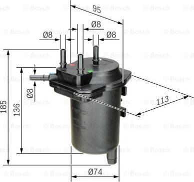 BOSCH 0 450 907 013 - Degvielas filtrs www.autospares.lv