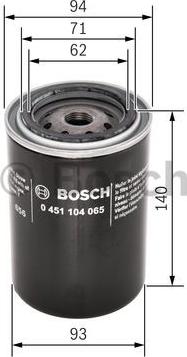 BOSCH 0 451 104 065 - Eļļas filtrs www.autospares.lv