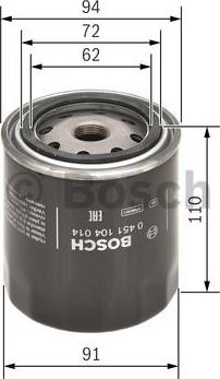 BOSCH 0 451 104 014 - Oil Filter www.autospares.lv