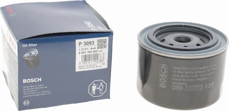 BOSCH 0 451 103 093 - Eļļas filtrs www.autospares.lv