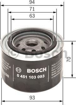 BOSCH 0 451 103 093 - Eļļas filtrs www.autospares.lv