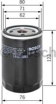 BOSCH 0 451 103 086 - Eļļas filtrs www.autospares.lv